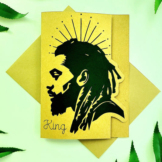 African American King Man Male Greeting Card