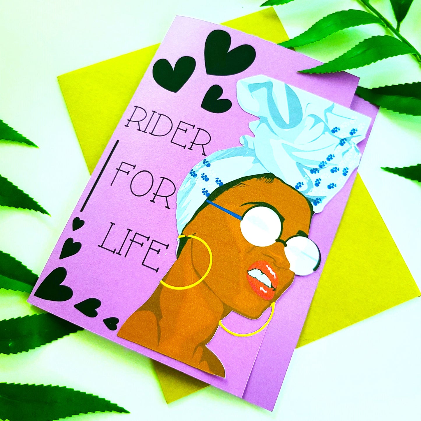 Rider For Life Black Girl Birthday Card