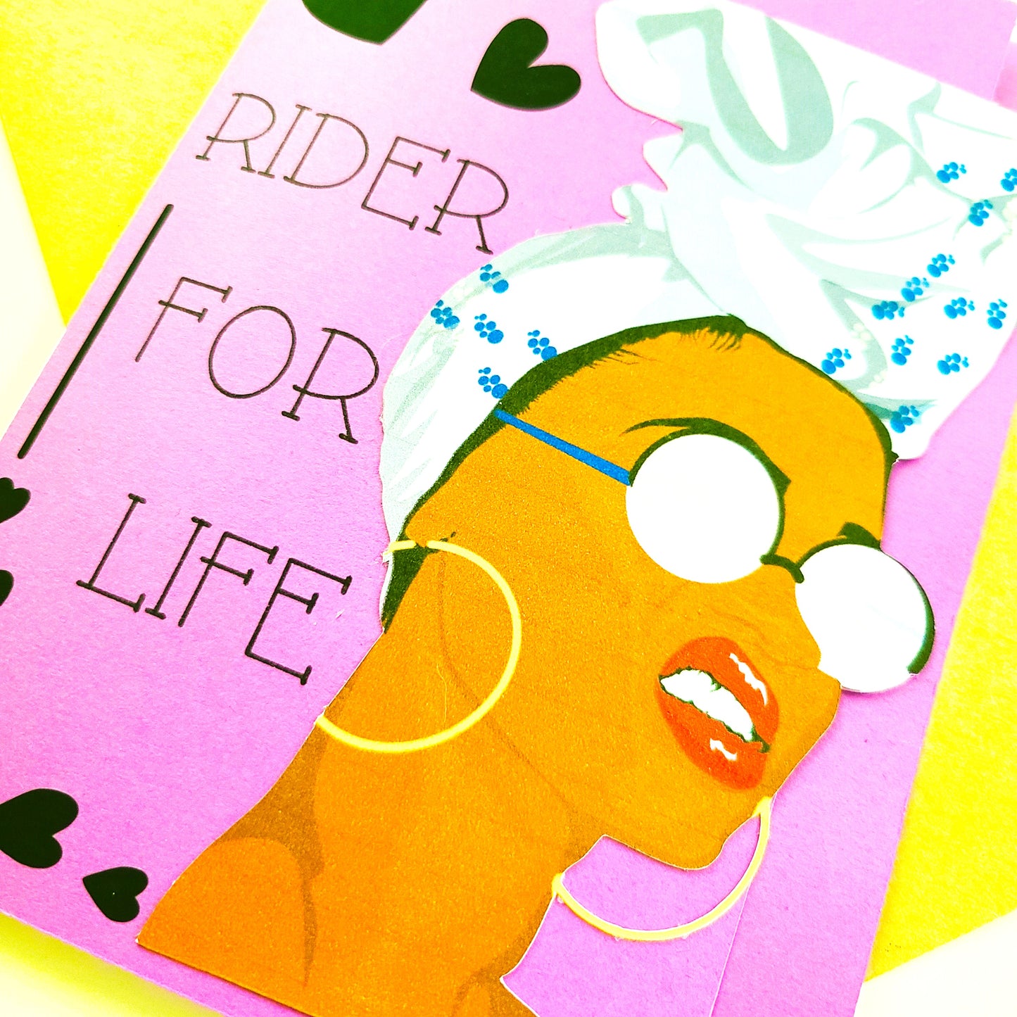 Rider For Life Black Girl Birthday Card