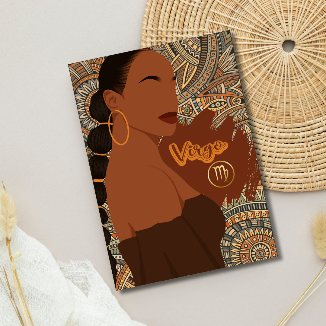 Bohemian Virgo Zodiac Birthday Card
