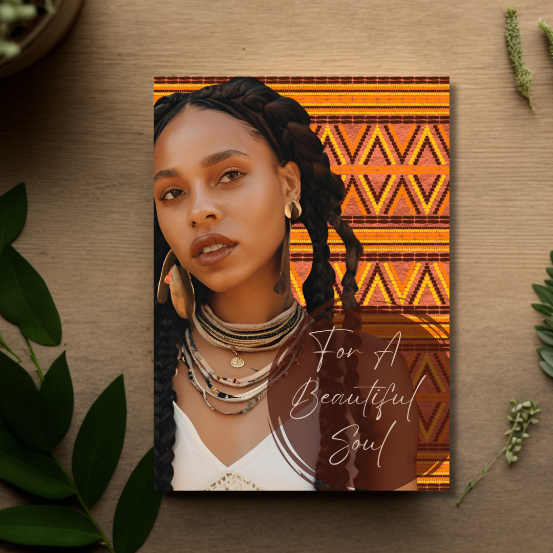 Afrohemian Woman African Print Any Occasion Greeting Card