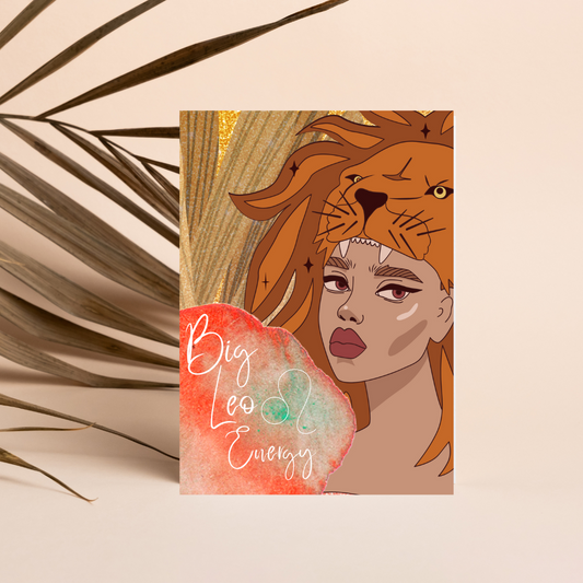 Leo Lion Zodiac Birthday Greeting Card