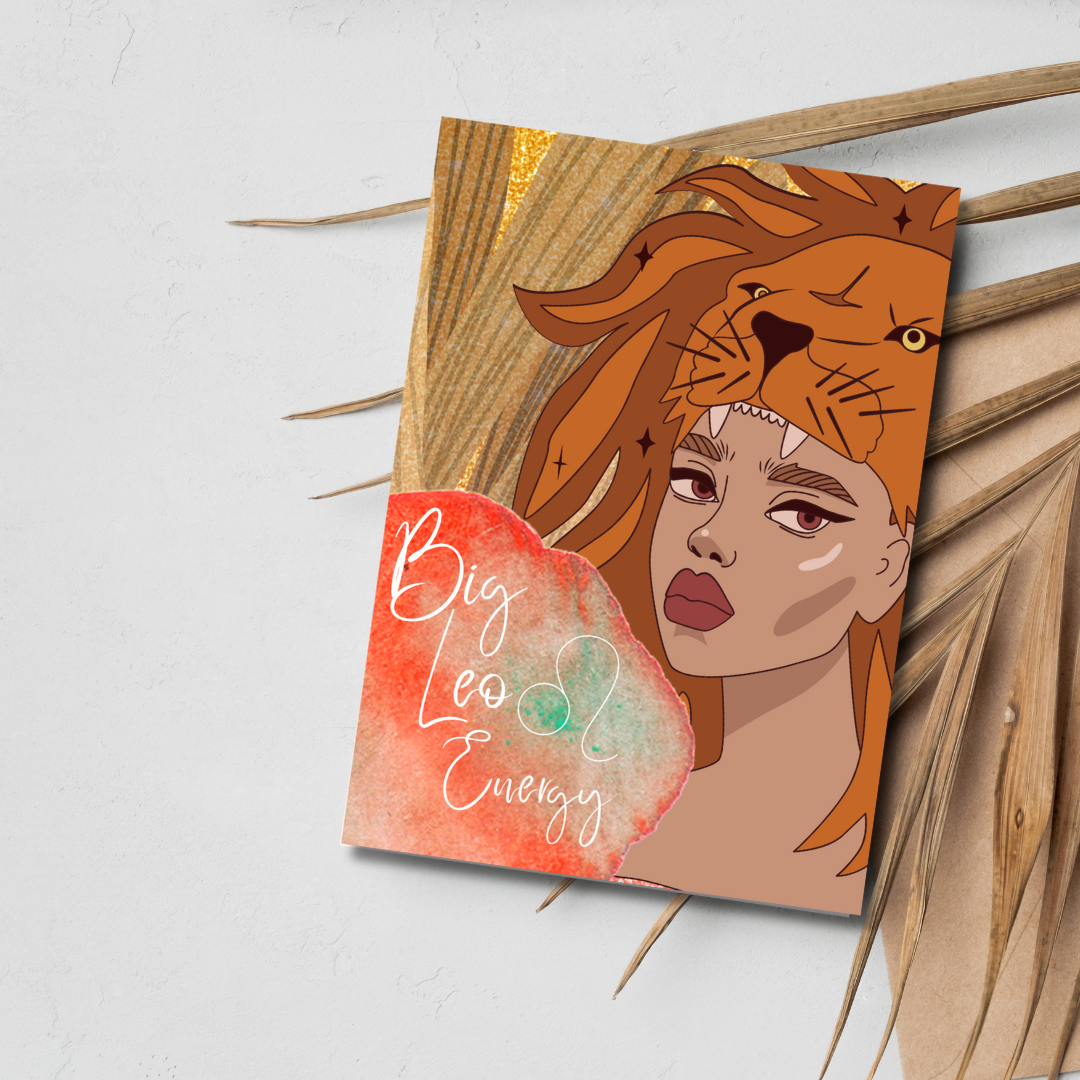 Leo Lion Zodiac Birthday Greeting Card