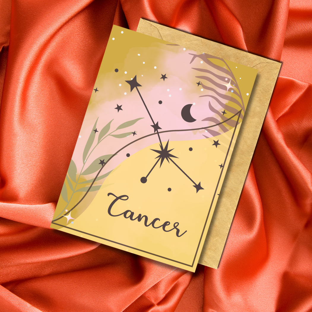 Cancer Star Neutral Zodiac Card