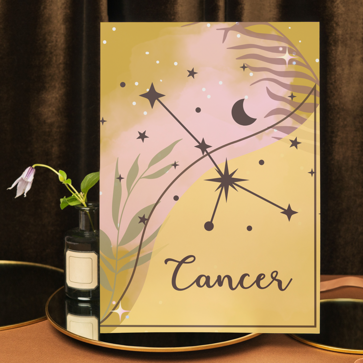 Cancer Star Neutral Zodiac Card