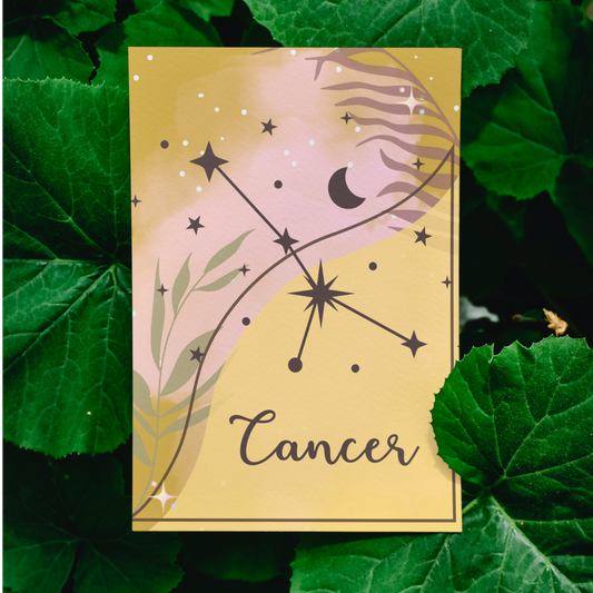 Cancer Star Neutral Zodiac Card