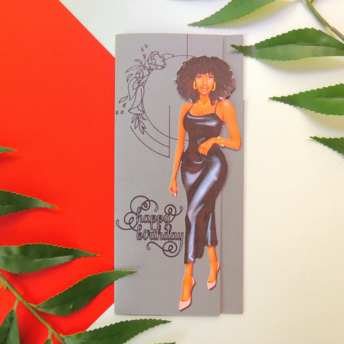 Black Woman Money Holder Birthday Card