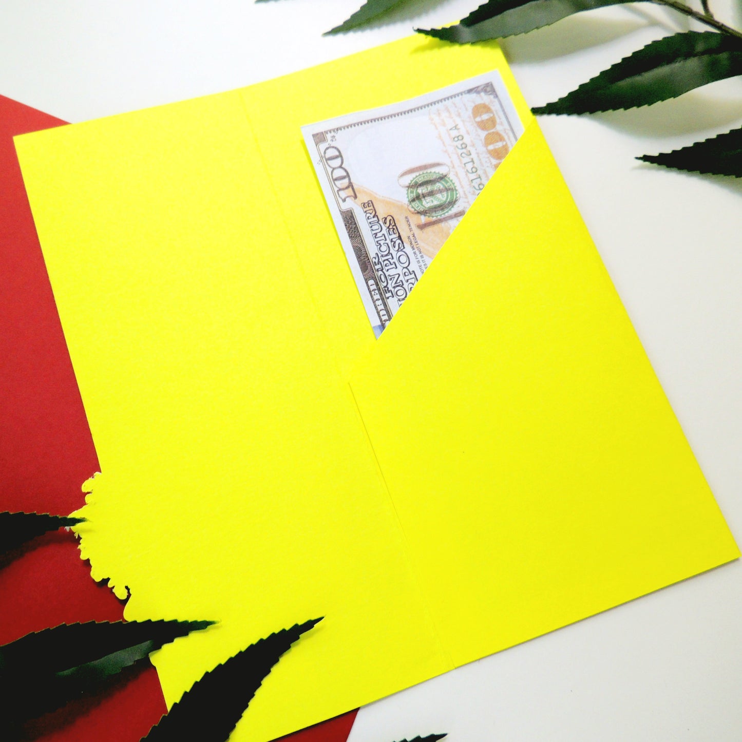 Yellow Kente Black Woman Money Holder Birthday Card