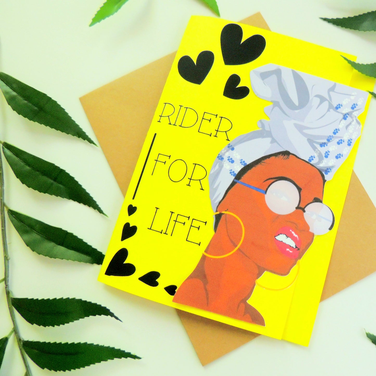 Rider For Life Black Girl Birthday Card