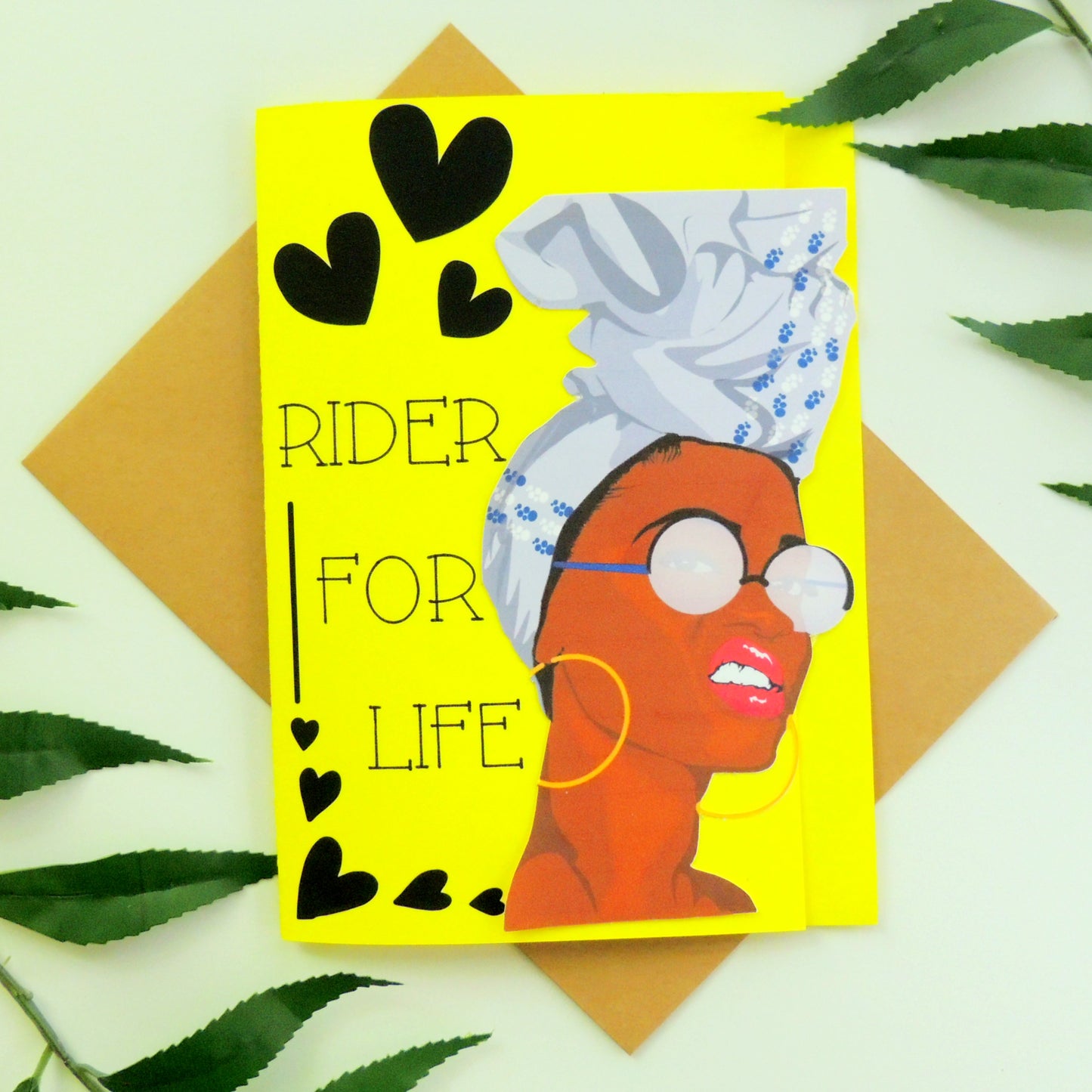 Rider For Life Black Girl Birthday Card