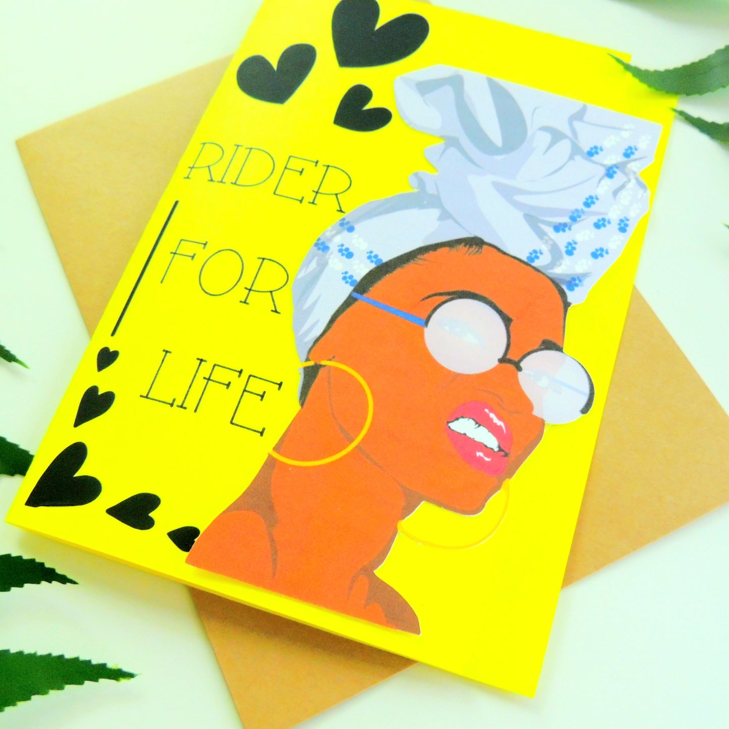 Rider For Life Black Girl Birthday Card