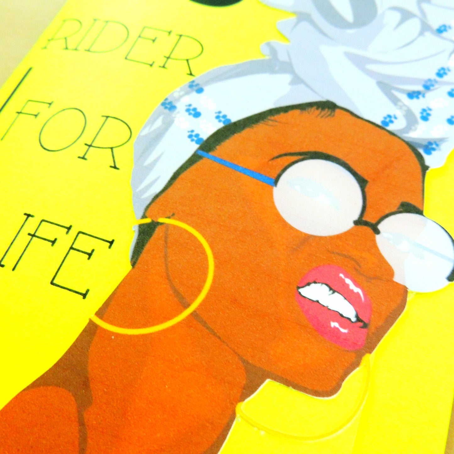 Rider For Life Black Girl Birthday Card