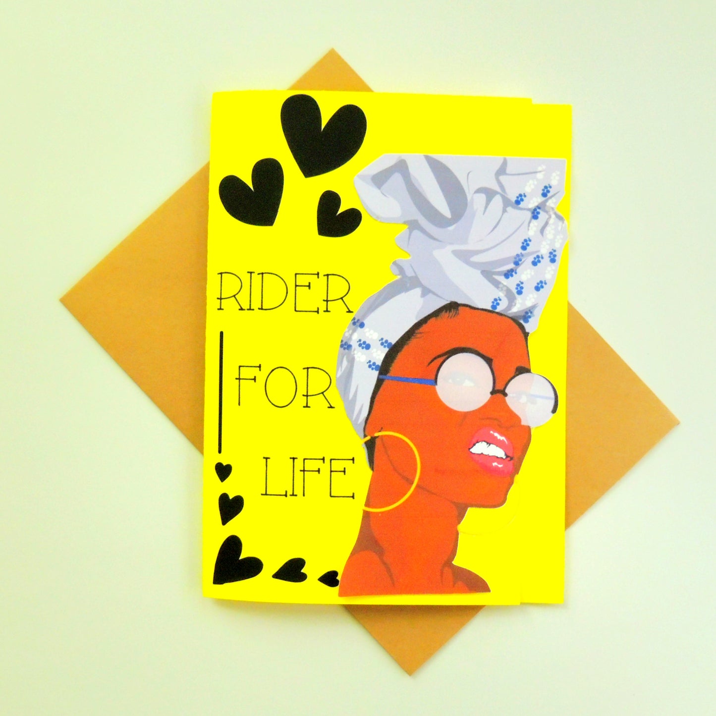 Rider For Life Black Girl Birthday Card