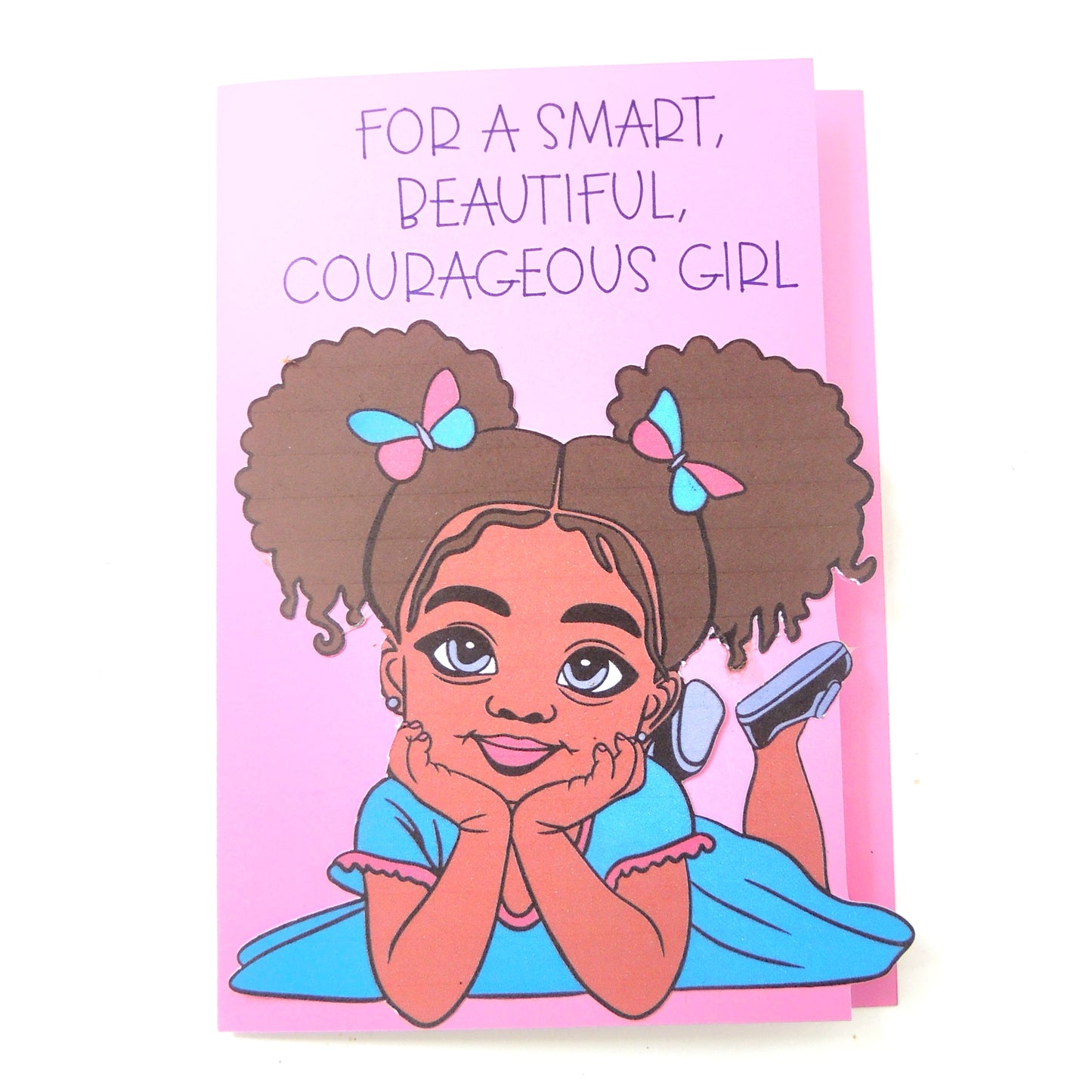 Smart, Beautiful, Courageous – Black Girl Empowerment Greeting Card