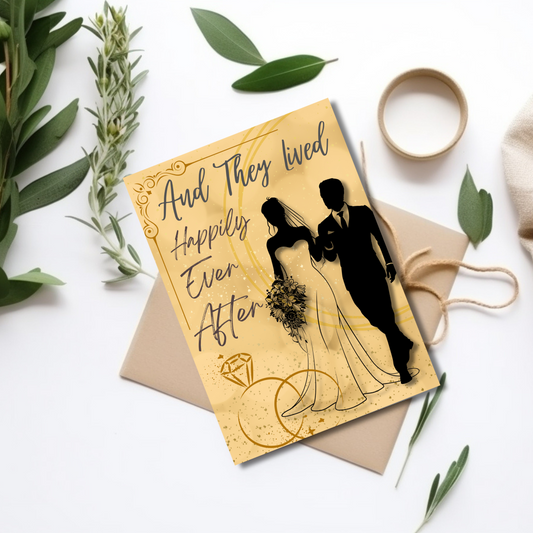 Fairytale Neutral Wedding Greeting Card