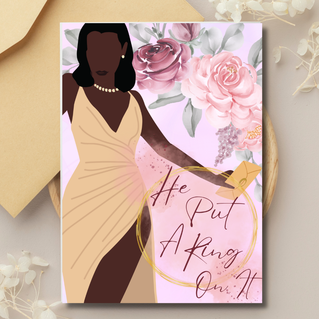 Elegant Black Bridal Shower Greeting Card