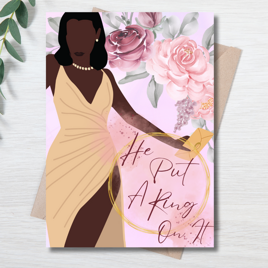 Elegant Black Bridal Shower Greeting Card