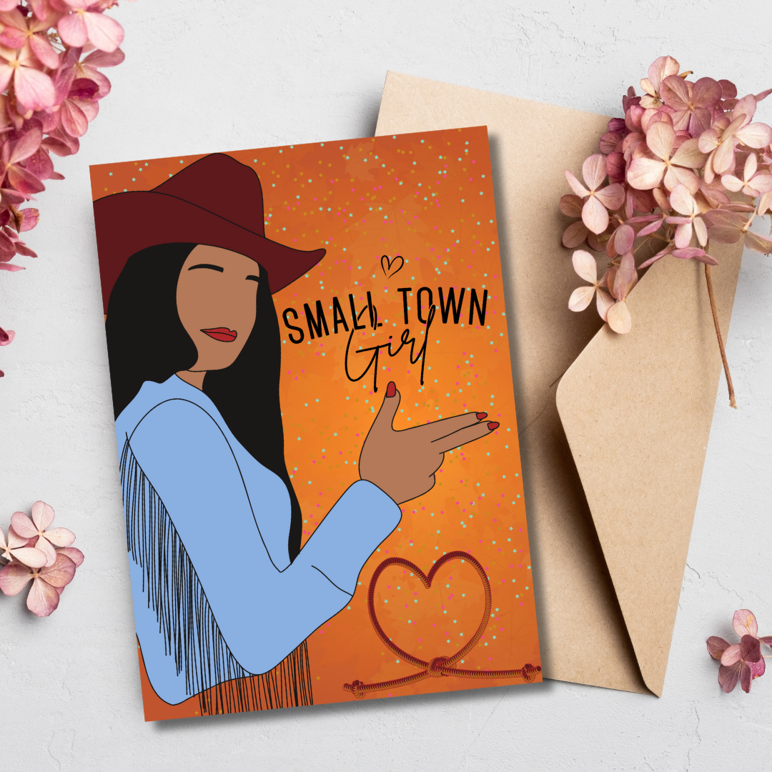 Small Town Girl Birthday Greeting Card