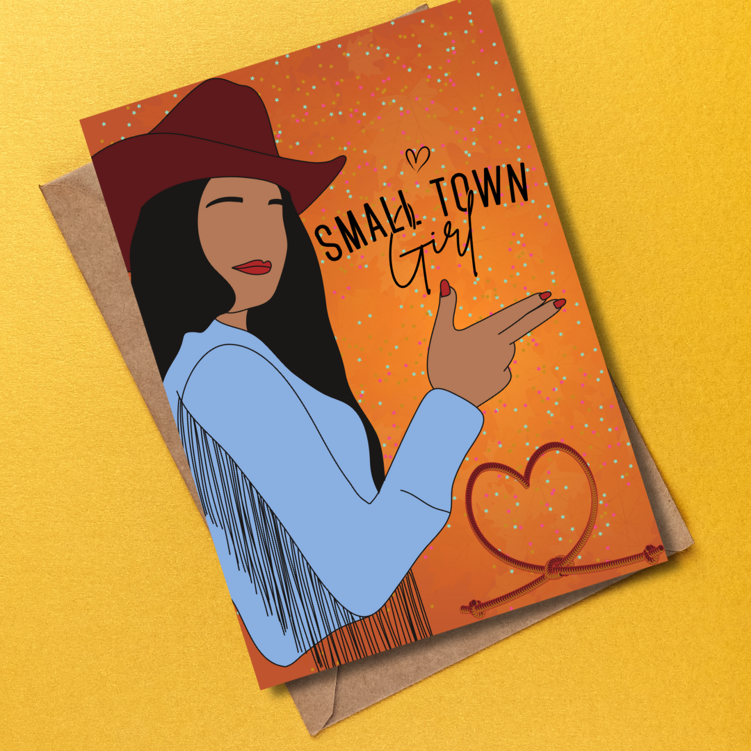 Small Town Girl Birthday Greeting Card
