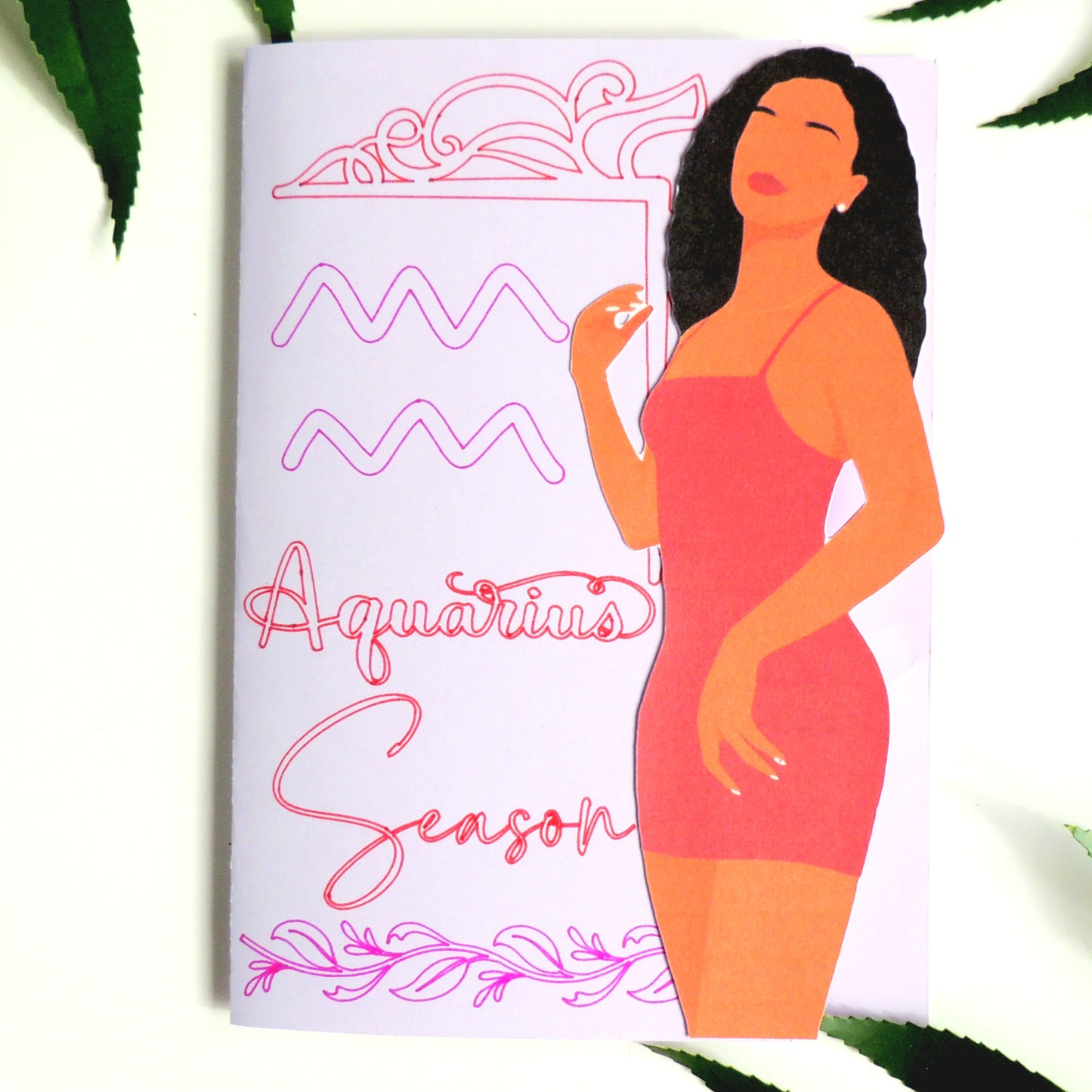 Aquarius Black Woman Birthday Card