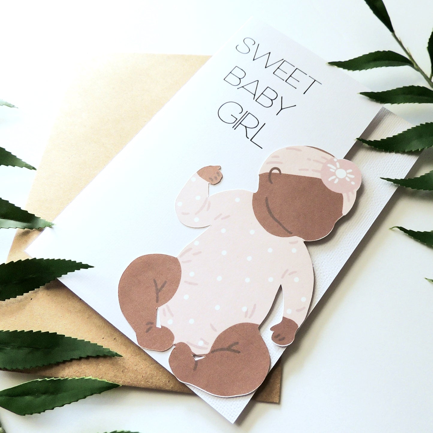 Sweet Baby Girl Shower Card
