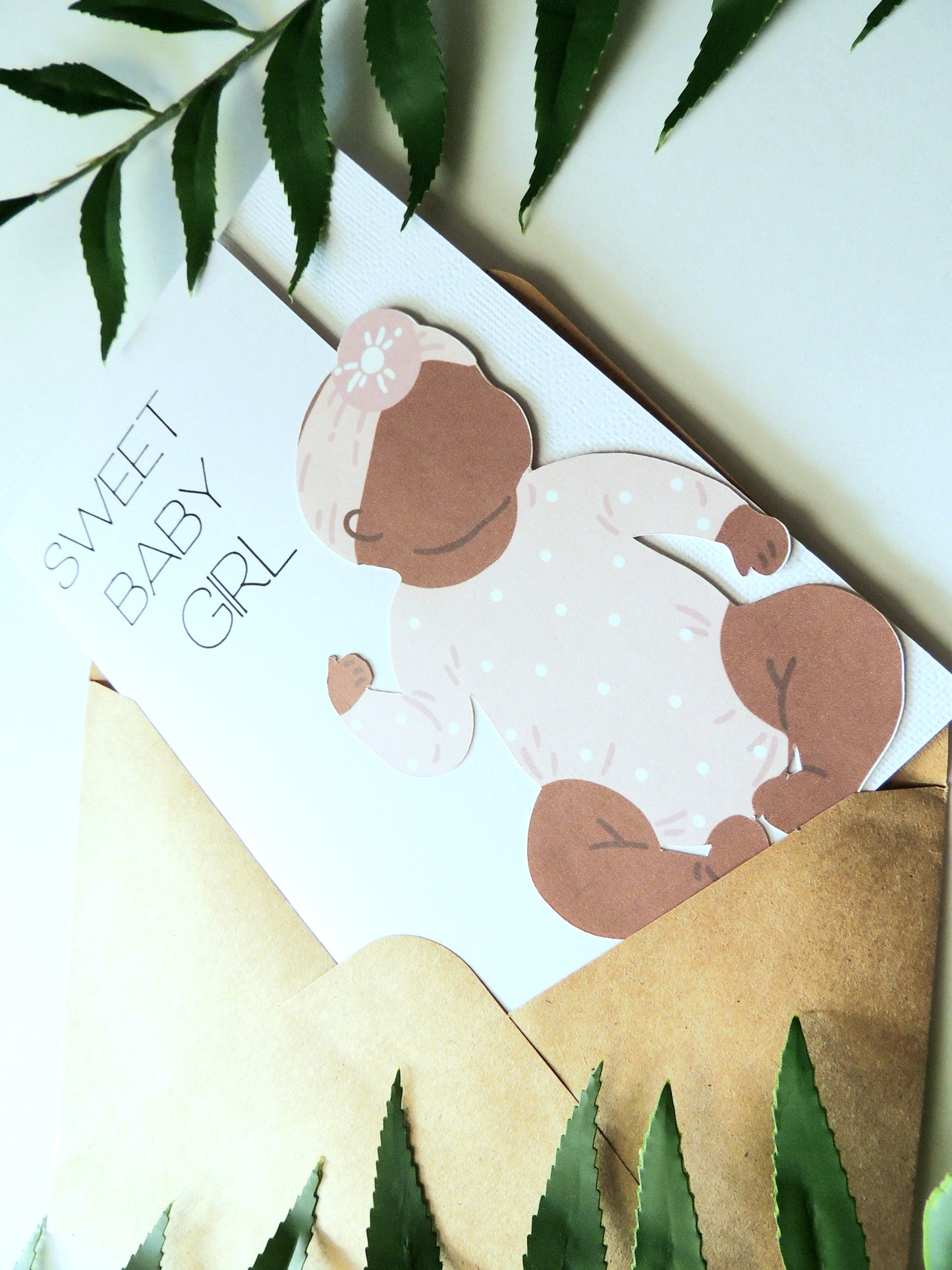 Sweet Baby Girl Shower Card