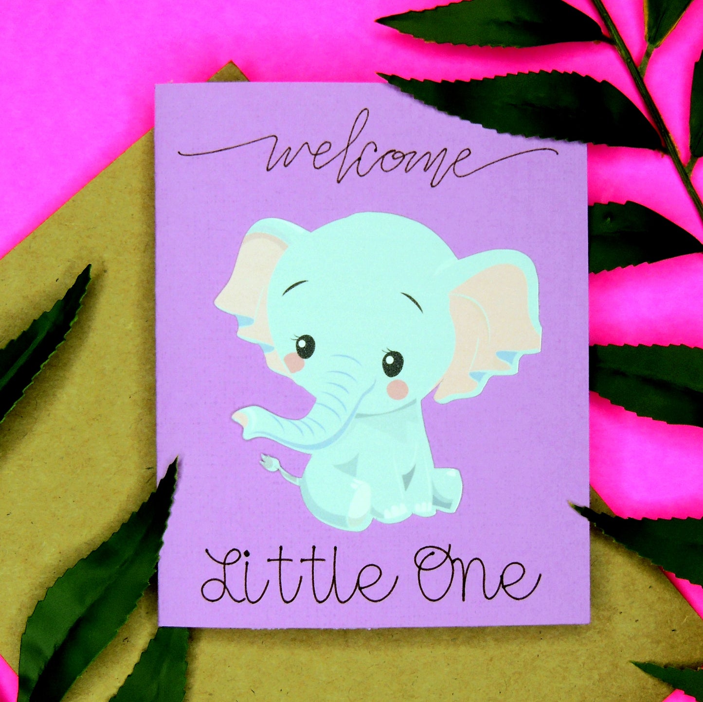 Elephant Baby Mini Shower Card