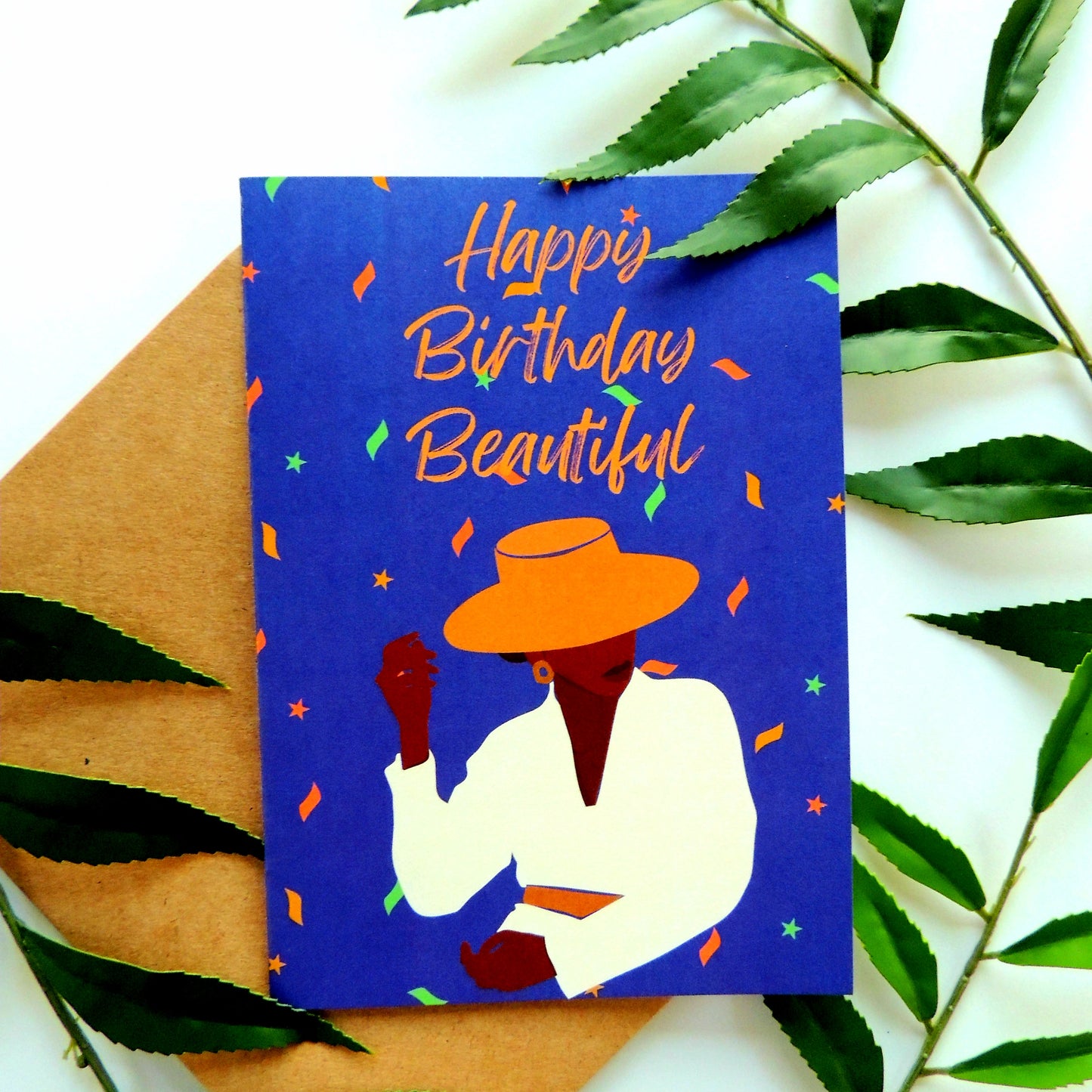 Happy Birthday Beautiful African American Greeting Card