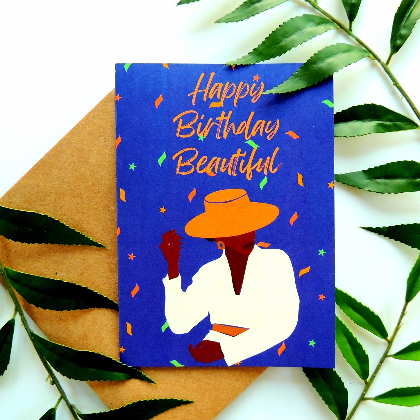 Happy Birthday Beautiful African American Greeting Card