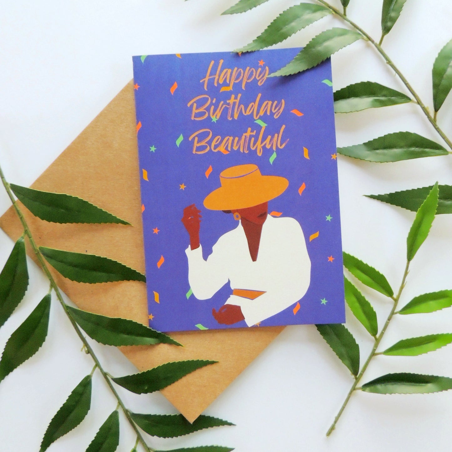 Happy Birthday Beautiful African American Greeting Card