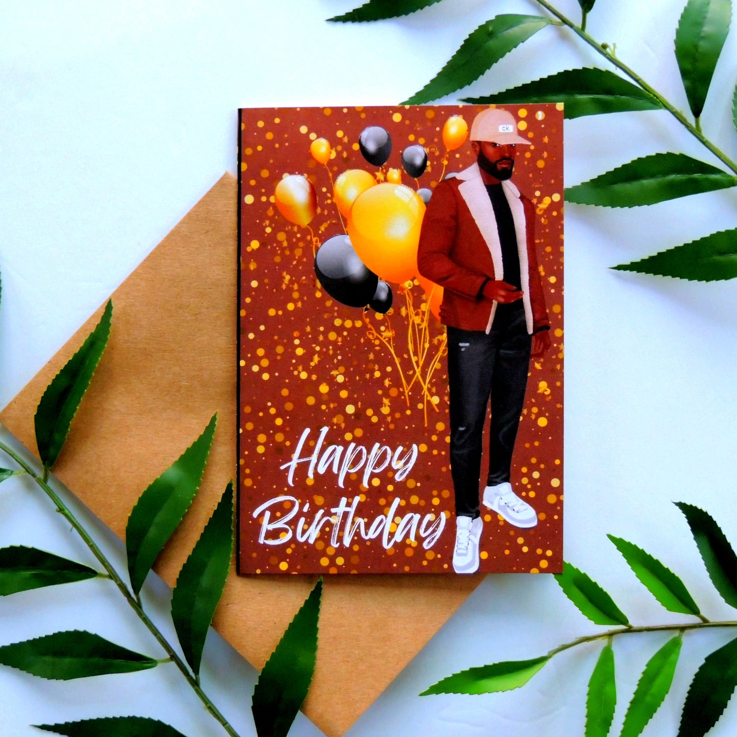 Brown African American Man Birthday Card