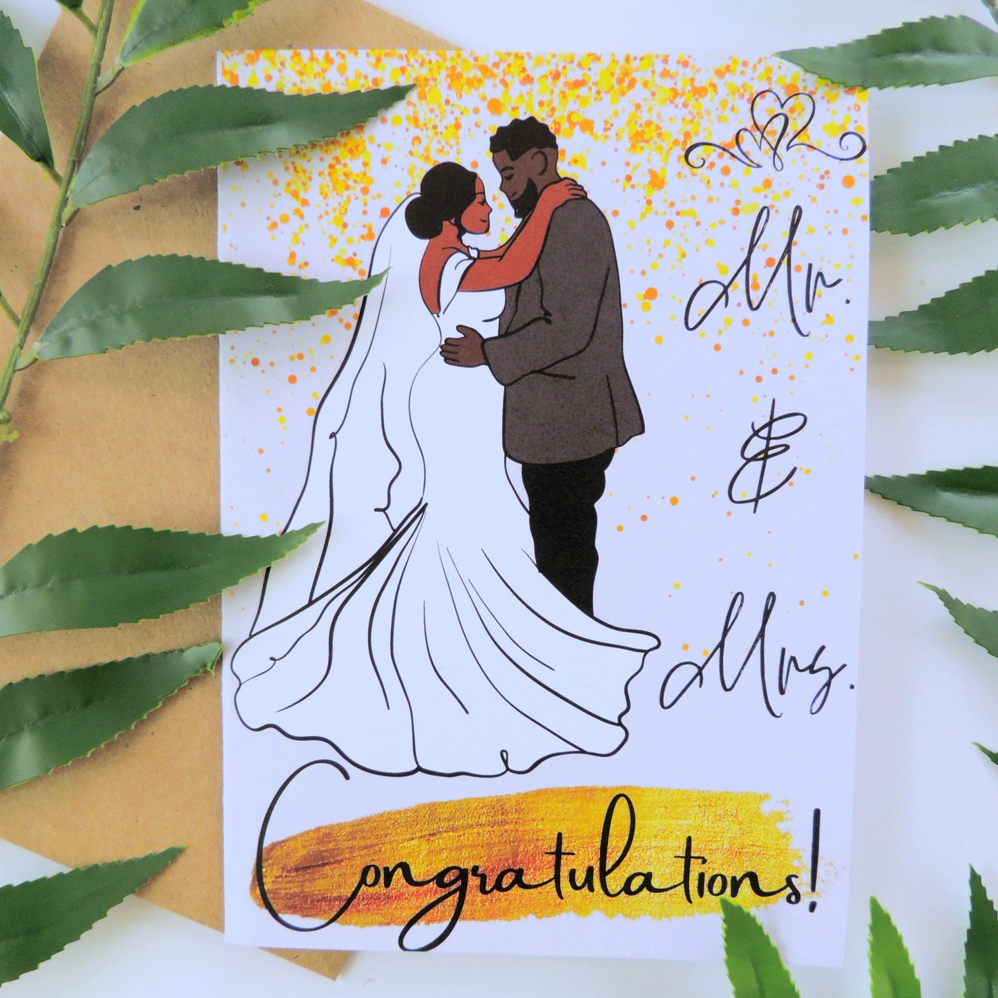 African American Newly Wed Greeting Card