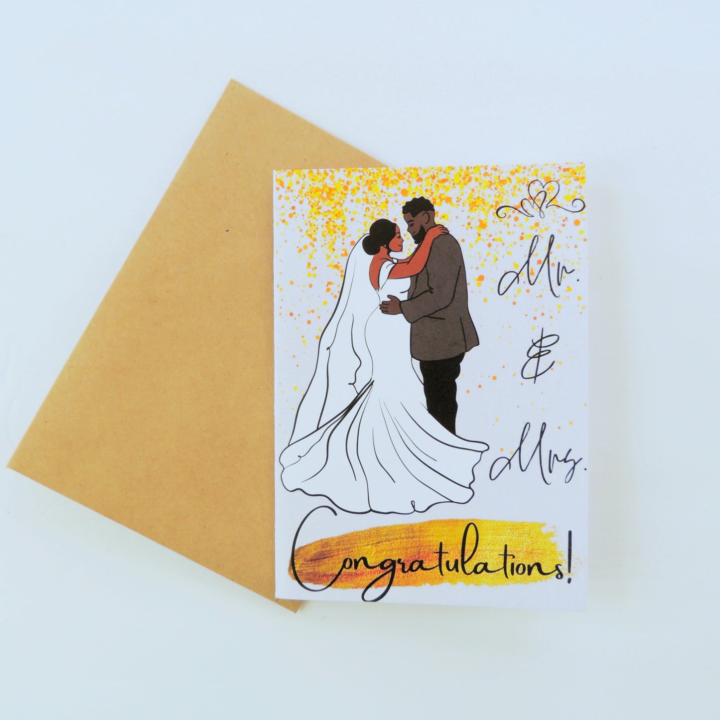 African American Newly Wed Greeting Card
