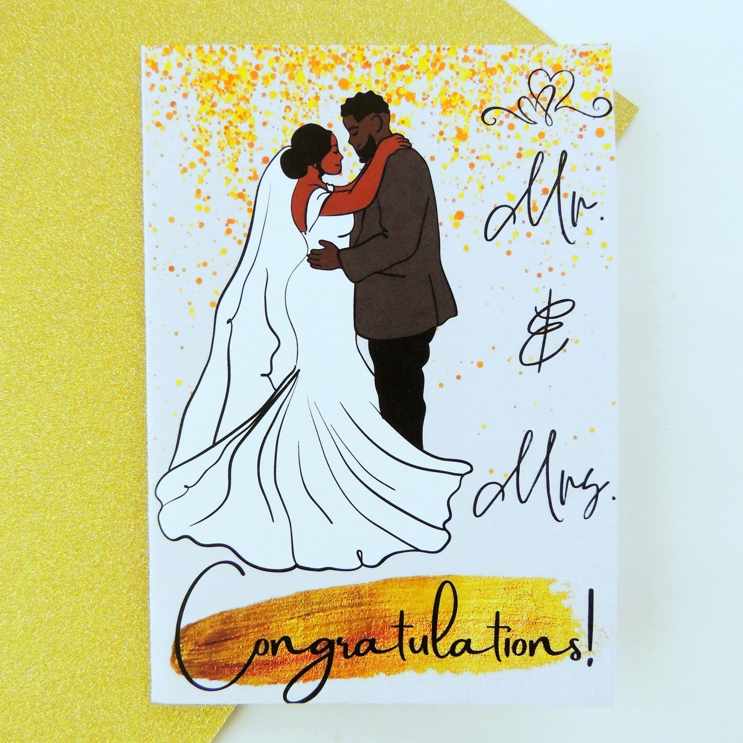 African American Newly Wed Greeting Card
