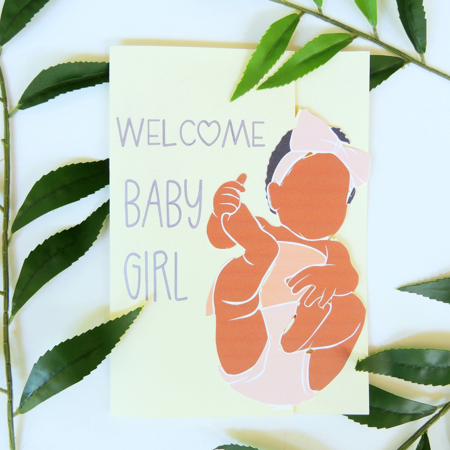 Welcome Baby Girl Shower Card