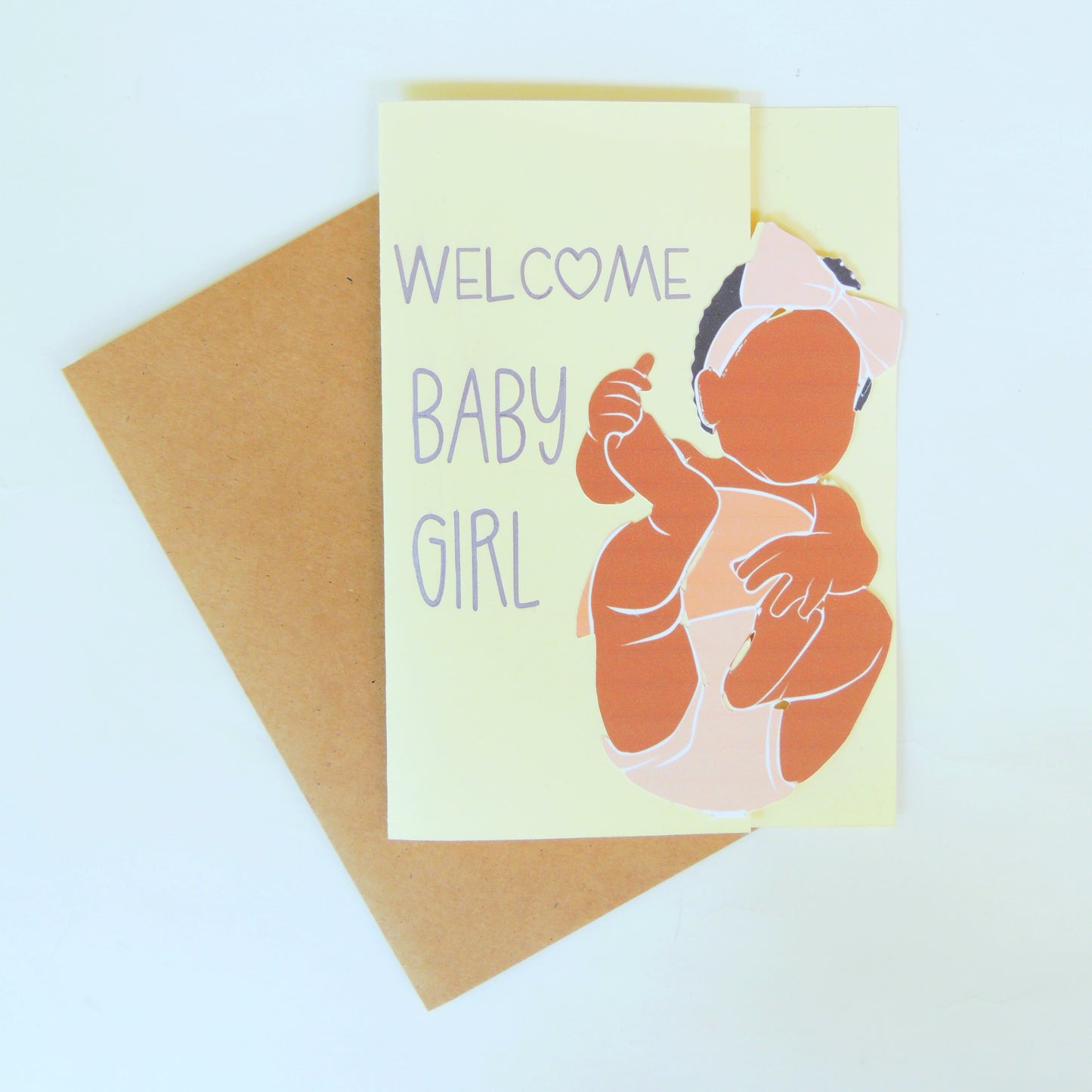 Welcome Baby Girl Shower Card