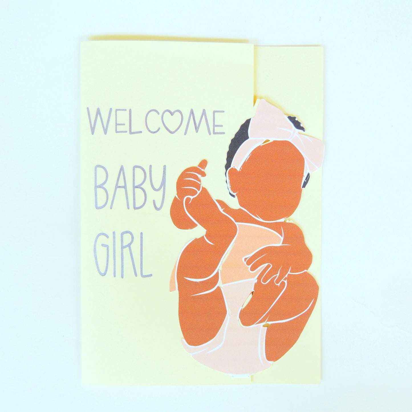 Welcome Baby Girl Shower Card