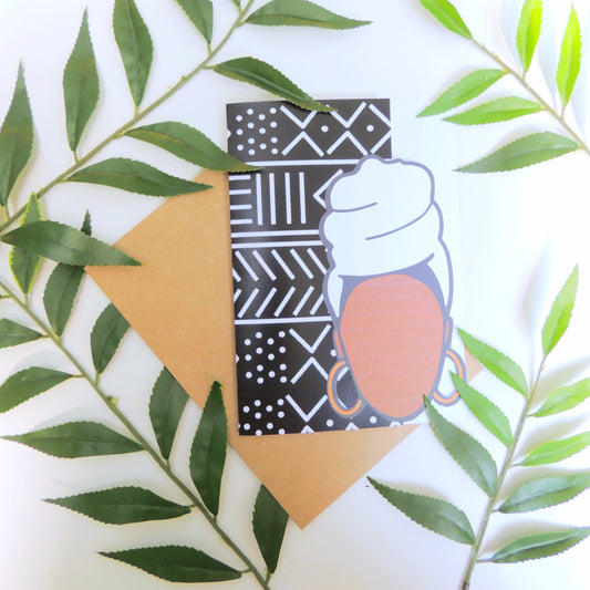 African Print Birthday Queen Greeting Card