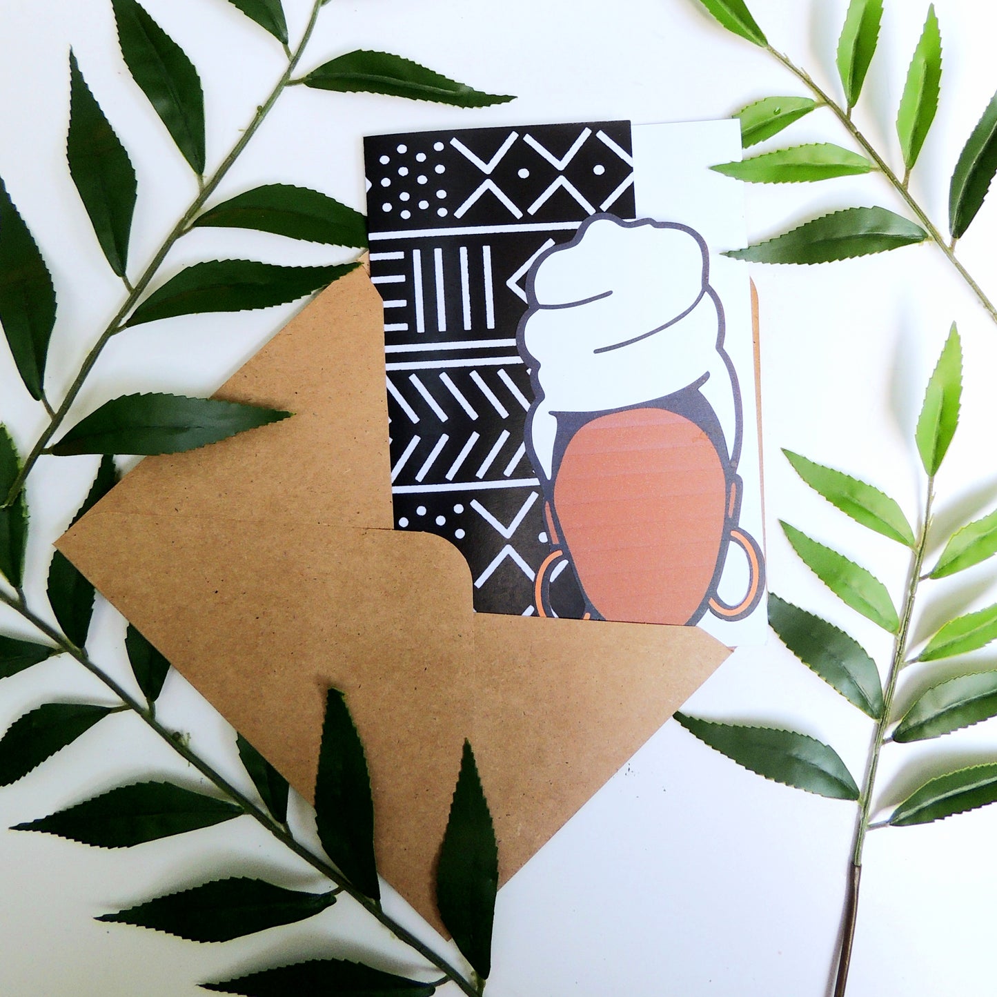 African Print Birthday Queen Greeting Card