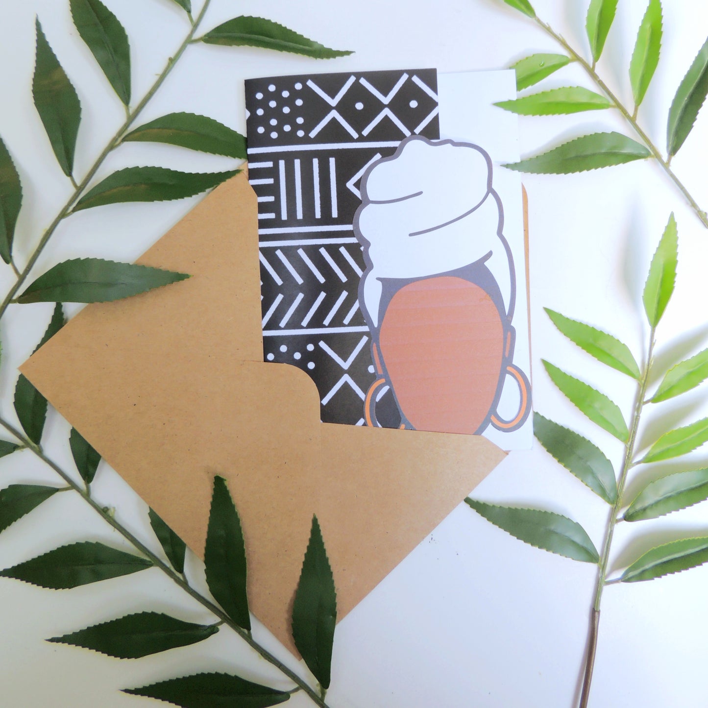 African Print Birthday Queen Greeting Card