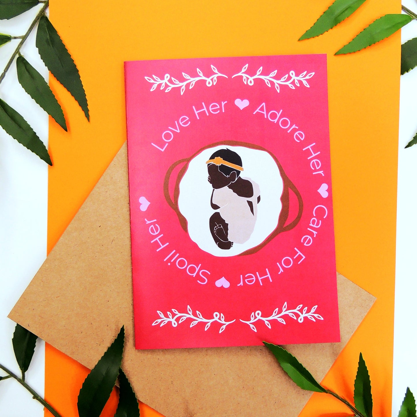 African American Girl Baby Shower Card