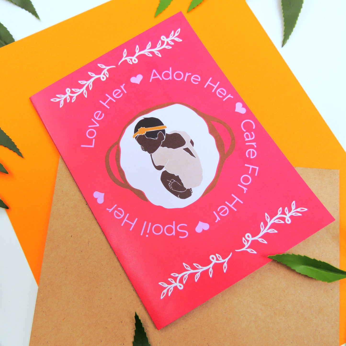 African American Girl Baby Shower Card
