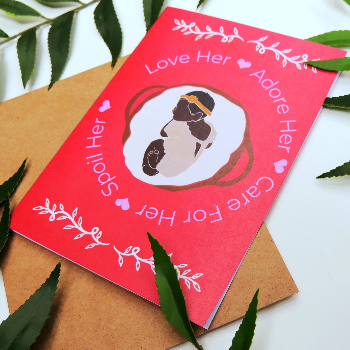 African American Girl Baby Shower Card
