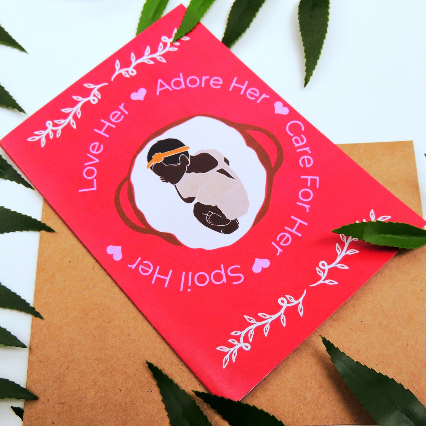 African American Girl Baby Shower Card