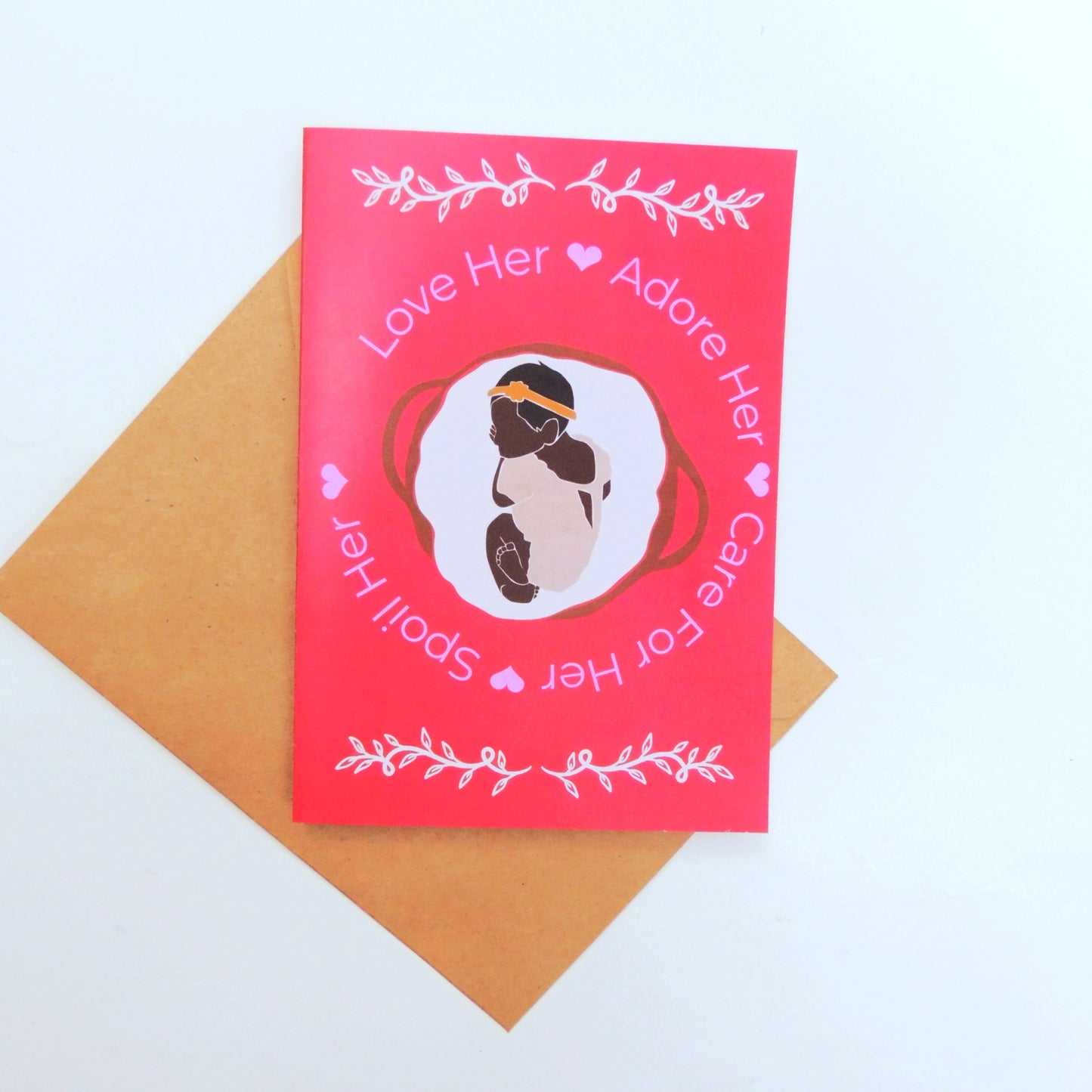 African American Girl Baby Shower Card