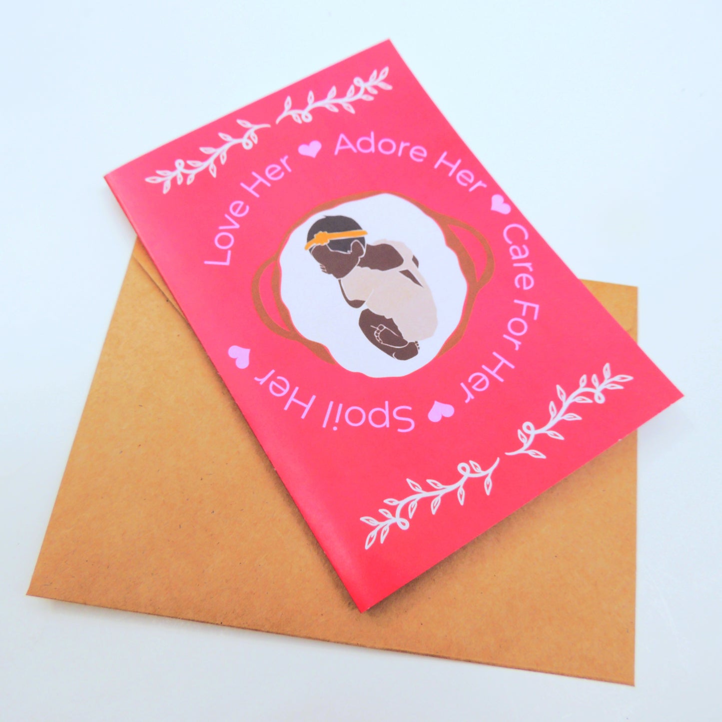 African American Girl Baby Shower Card