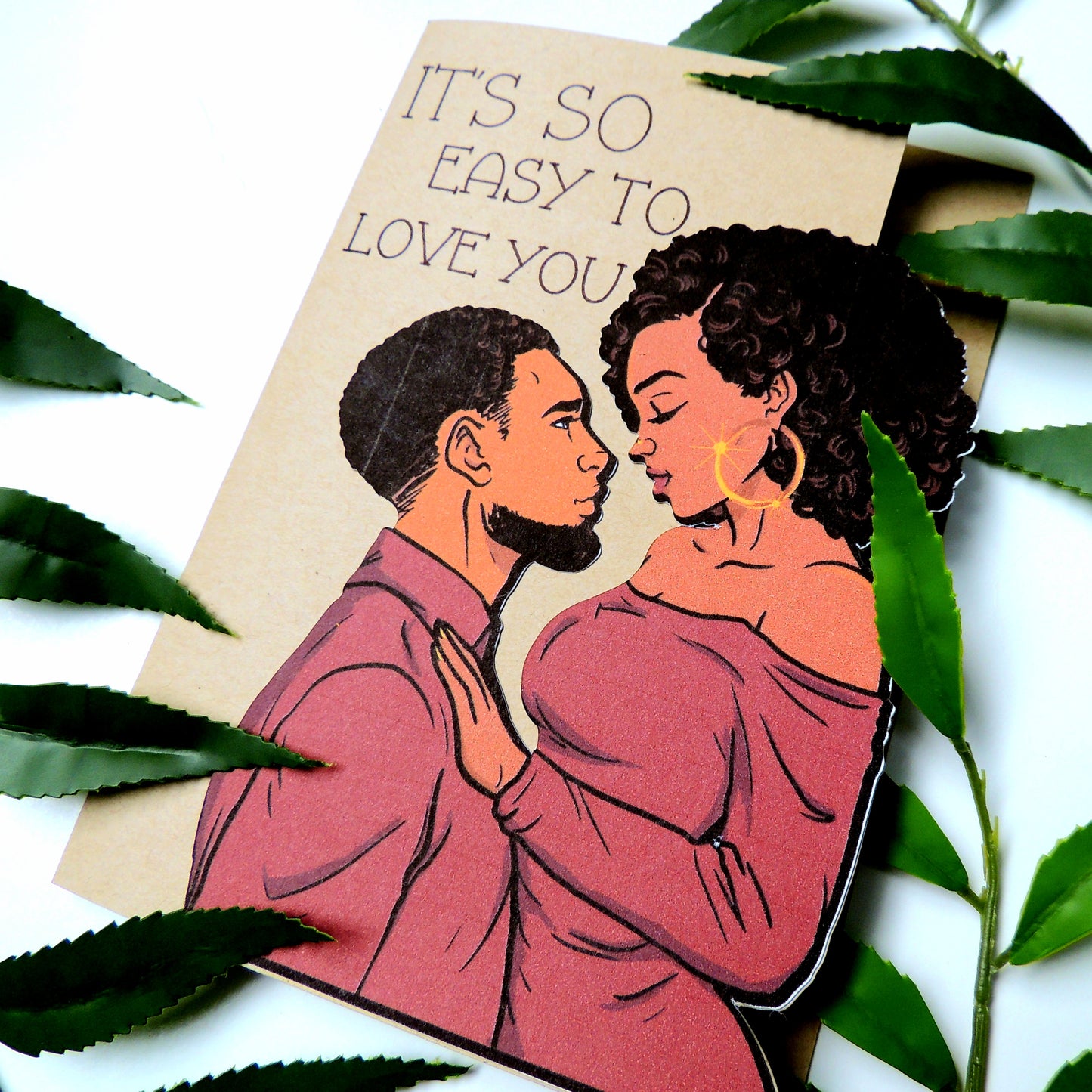 Easy to Love Black Love Card