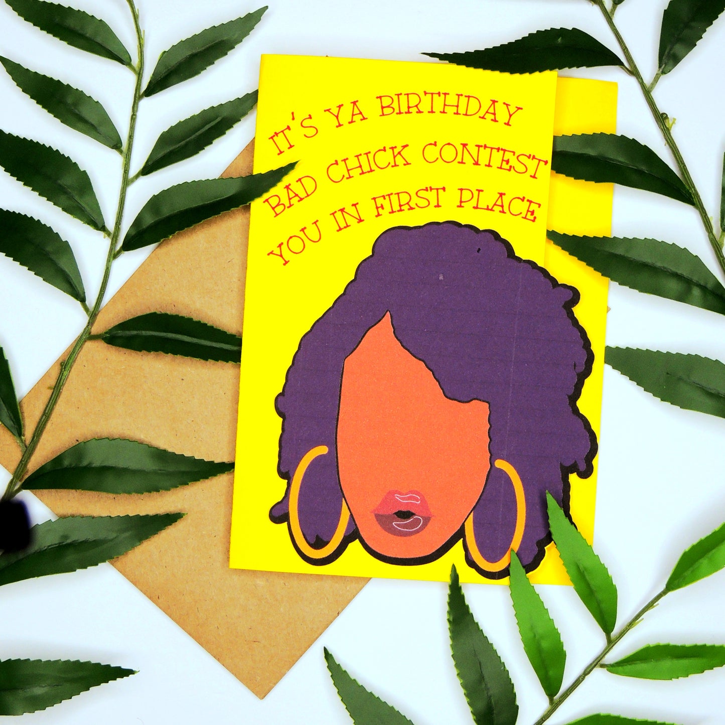 Bad Chick African American Birthday Card