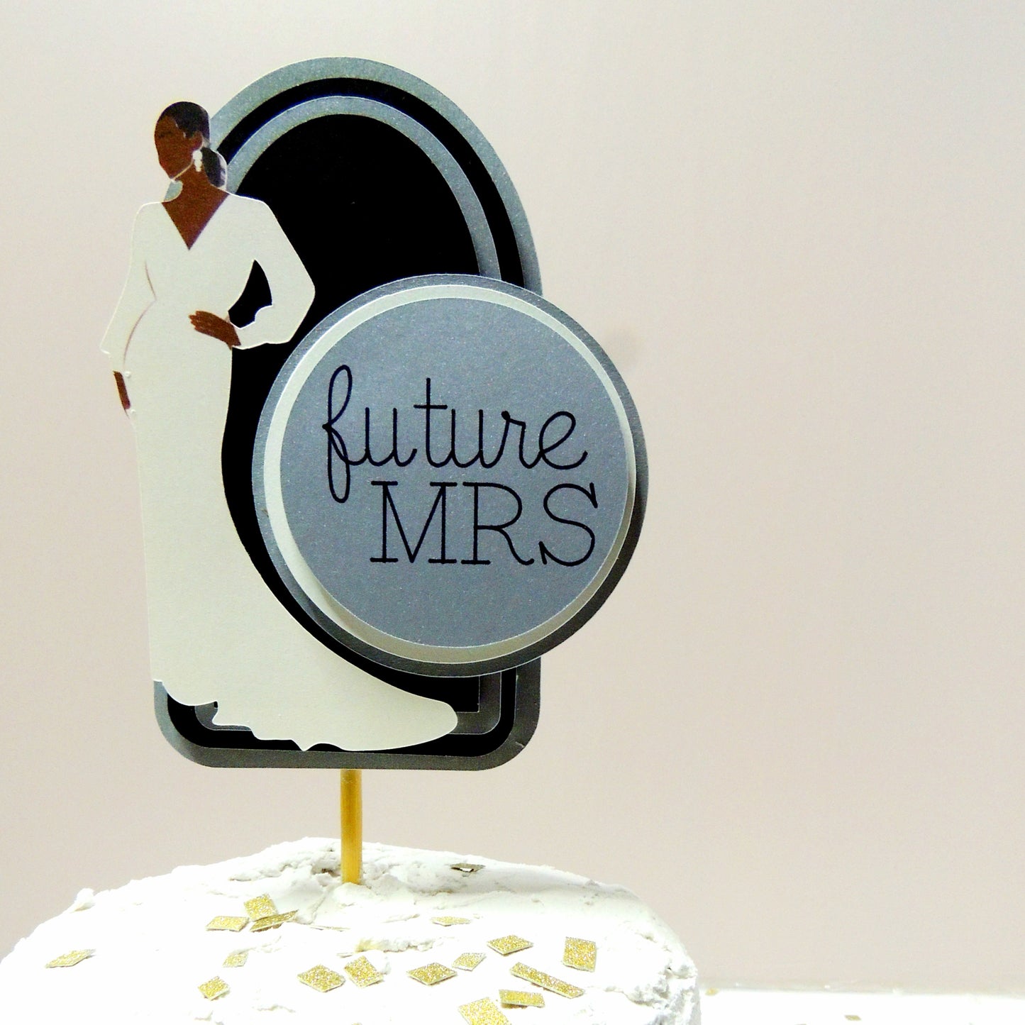 Future Mrs. Bridal Cake Topper
