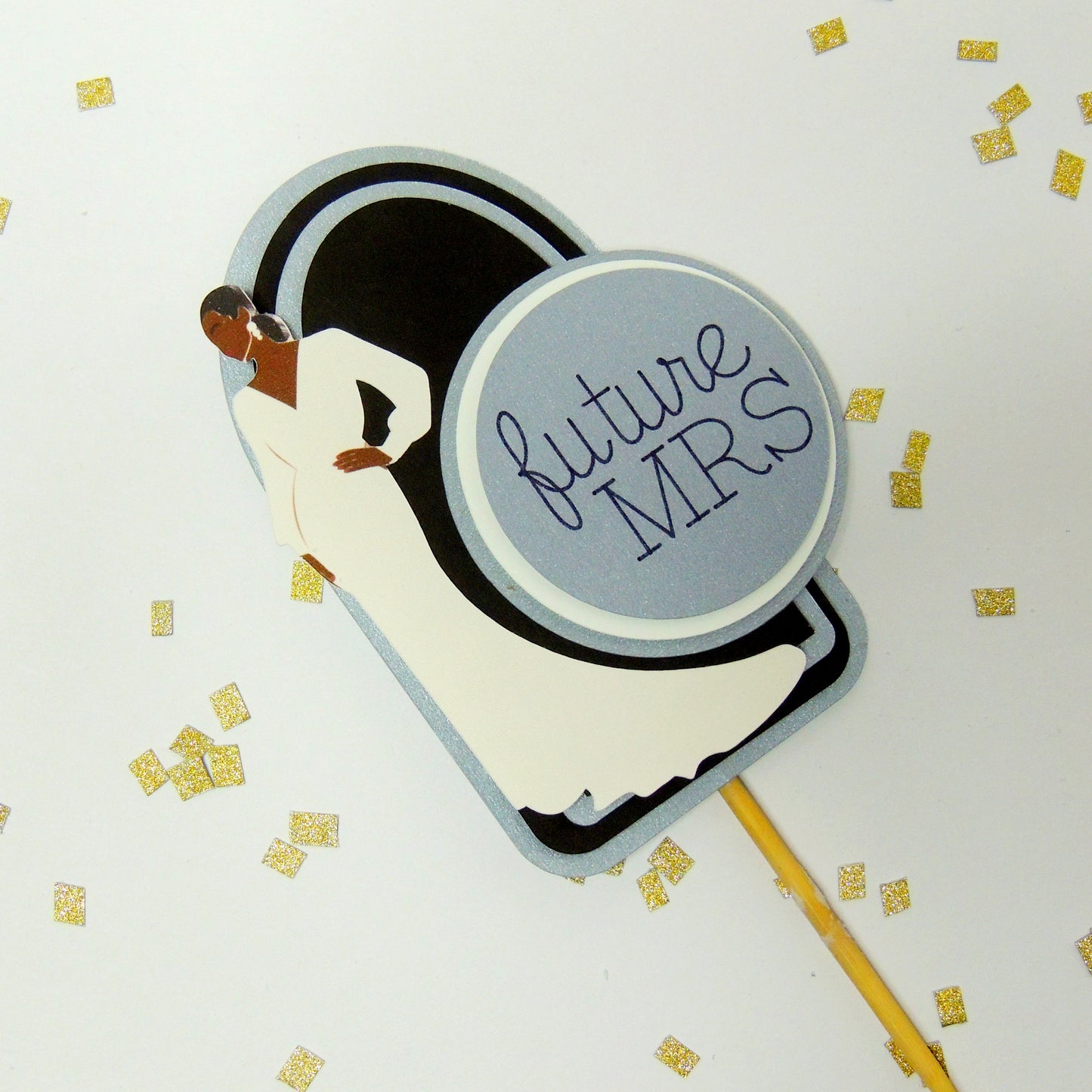 Future Mrs. Bridal Cake Topper
